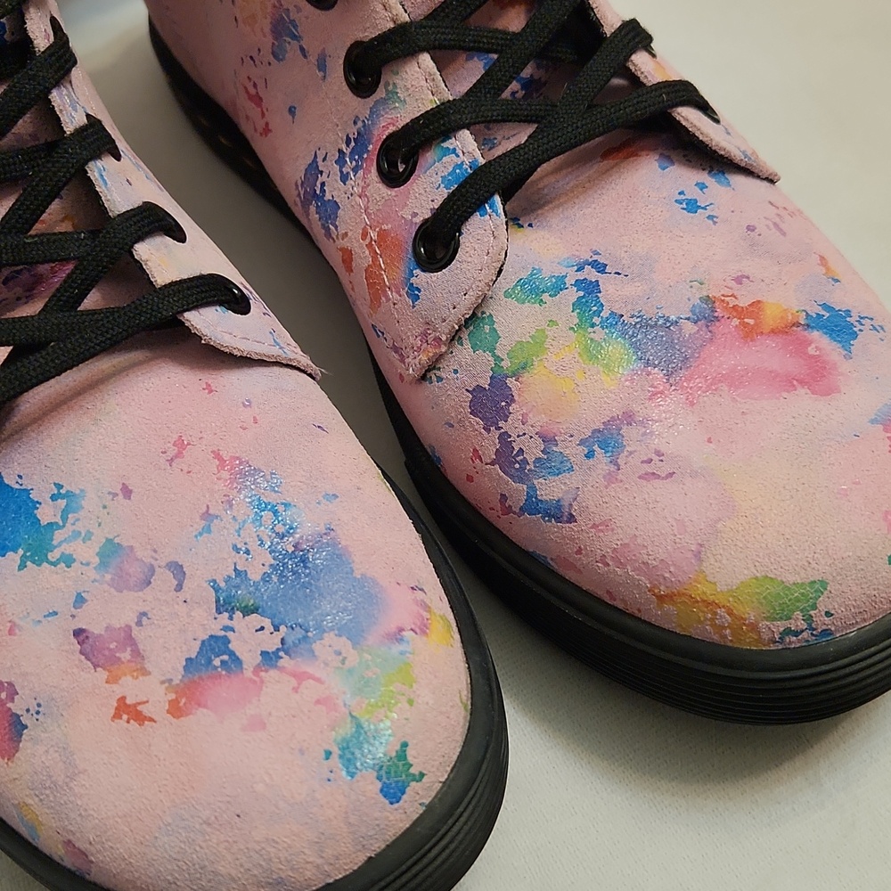 Dr. Martens Sheridan Confetti Suede Casual  Rainbow Boots (W Size 8) - Picture 9 of 15